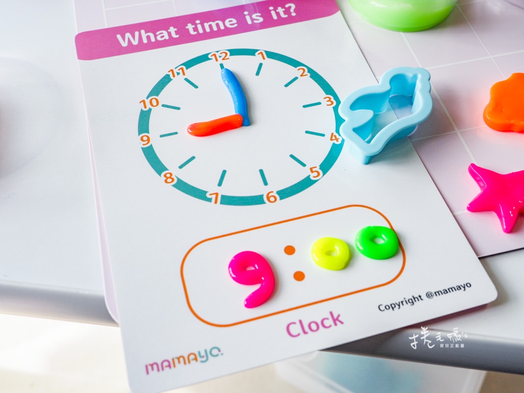 搭配黏土牌卡的學時間