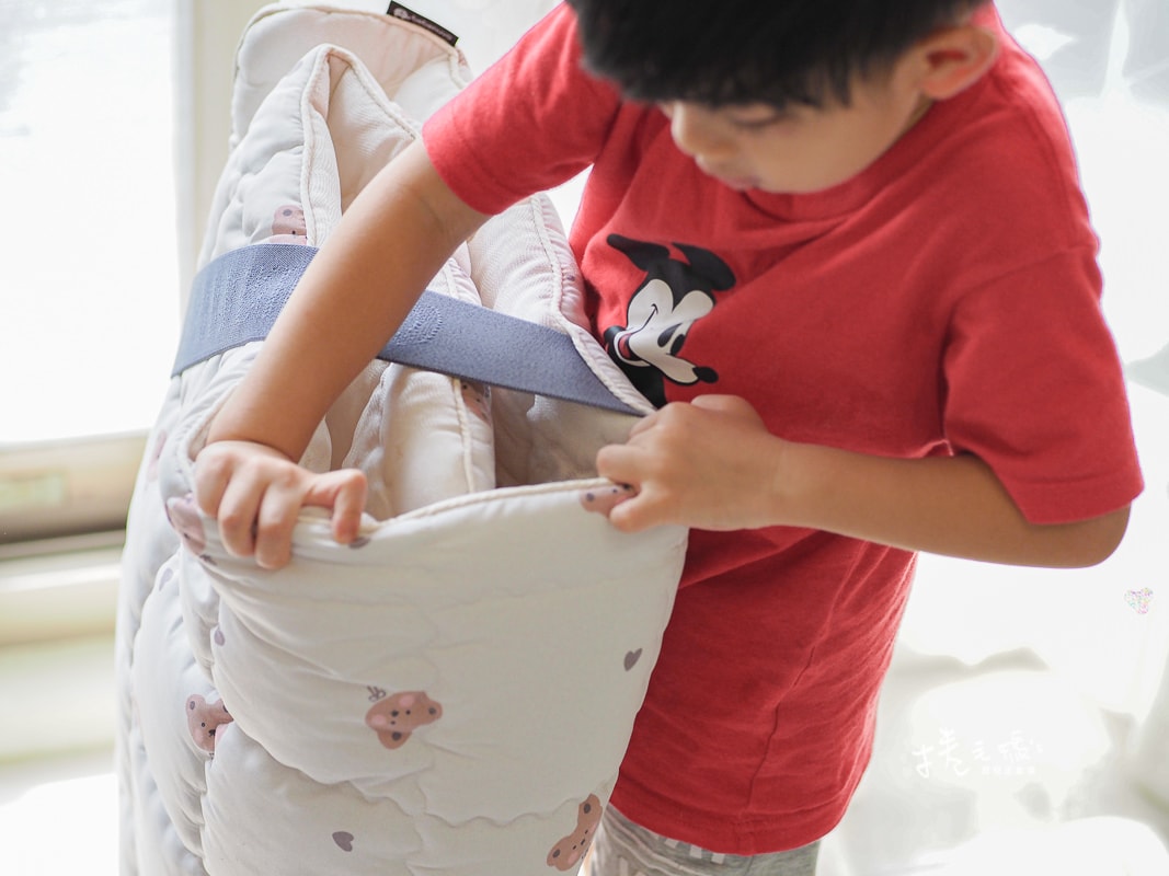 幼兒園睡袋推薦 像躺在雲朵上一樣好睡！韓國Bebenuvo雲朵睡袋防螨睡袋 四季午睡 3件式睡袋