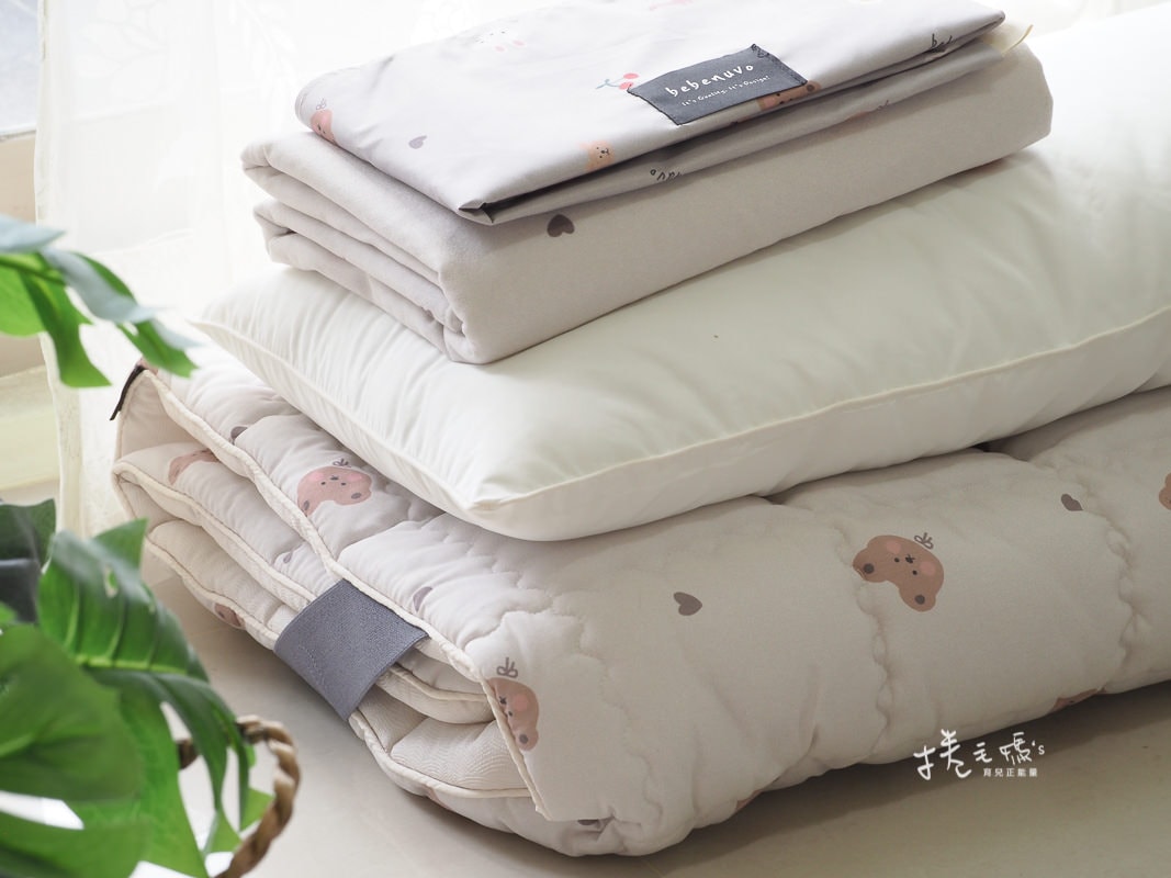 幼兒園睡袋推薦 像躺在雲朵上一樣好睡！韓國Bebenuvo雲朵睡袋防螨睡袋 四季午睡 3件式睡袋