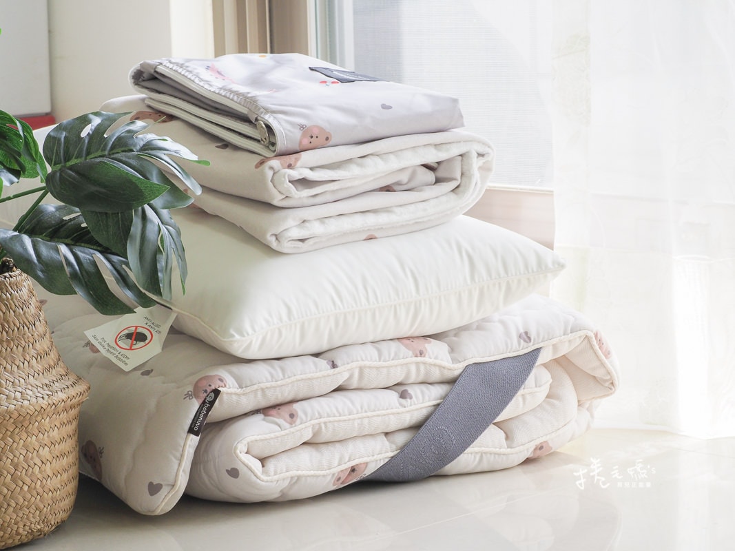 幼兒園睡袋推薦 像躺在雲朵上一樣好睡！韓國Bebenuvo雲朵睡袋防螨睡袋 四季午睡 3件式睡袋